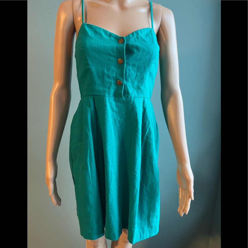 Cope brand green dress.